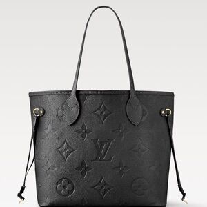 Louis Vuitton Neverfull MM Black Embossed Tote